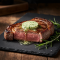 Brazilian Angus ribeye and striploin steaks, 250g cuts